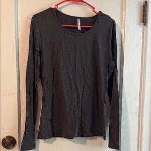 Fabletics Black Fitted Long Sleeve Tee